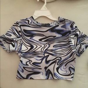 NWOT Open back marble top